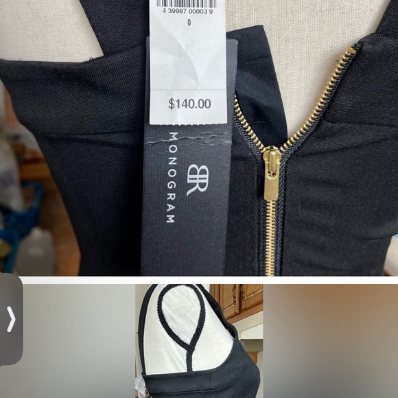 NWT Banana Republic Black Dress Size 0 - Picture 7 of 7
